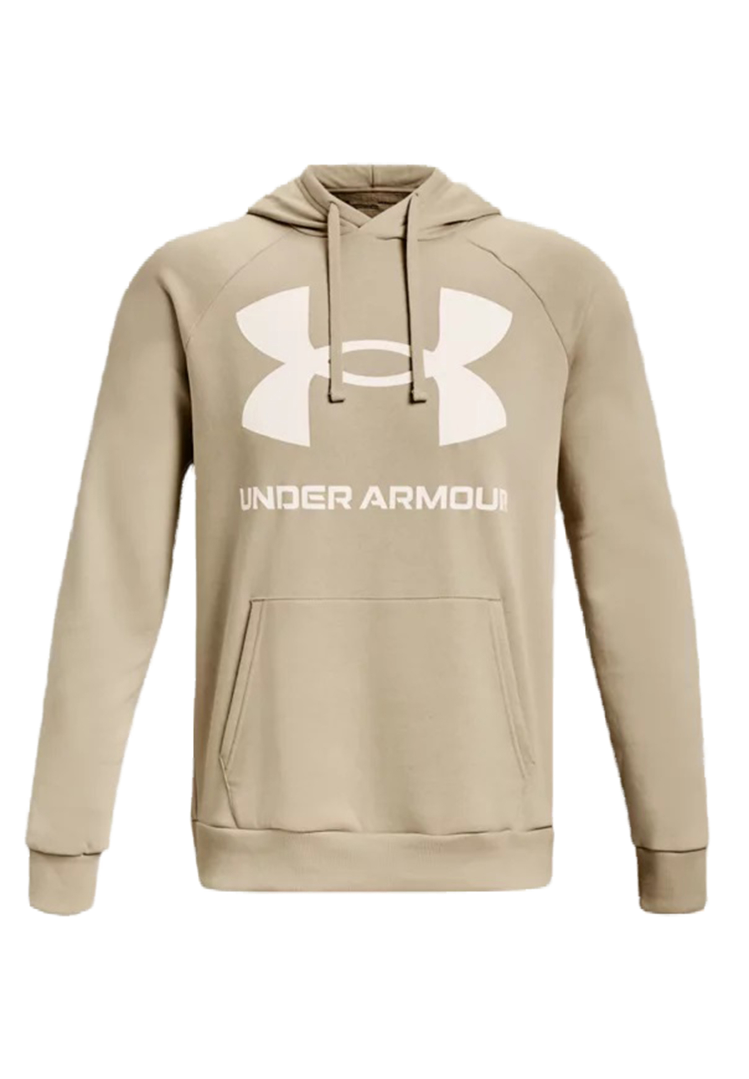 Under Armour Rival Fleece Big Logo Hoodie Herren Sweatshirt 1357093 290 khaki 
