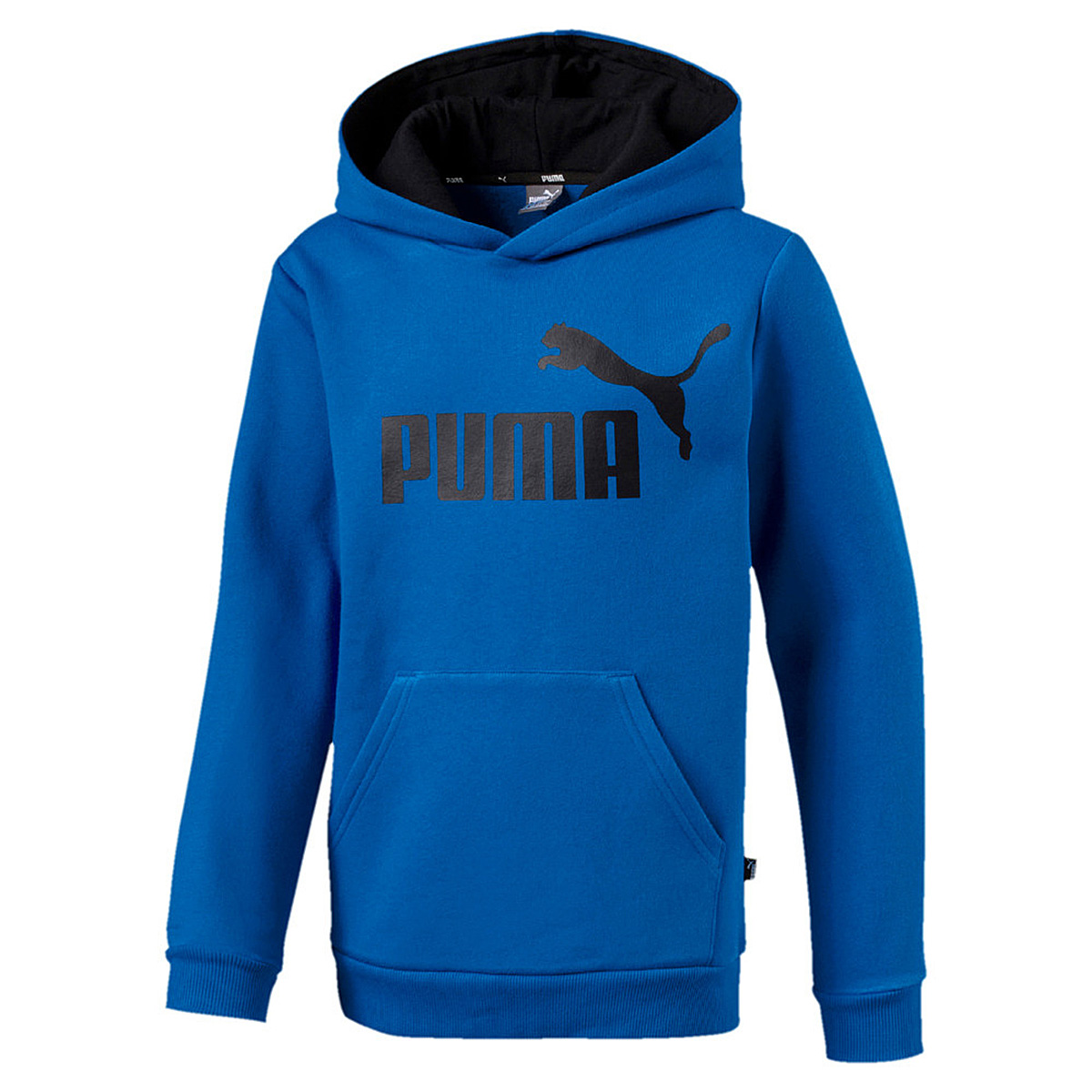 PUMA ESS Logo Hoody FL B Kinder Sweatshirt Kapuzenpullover blau