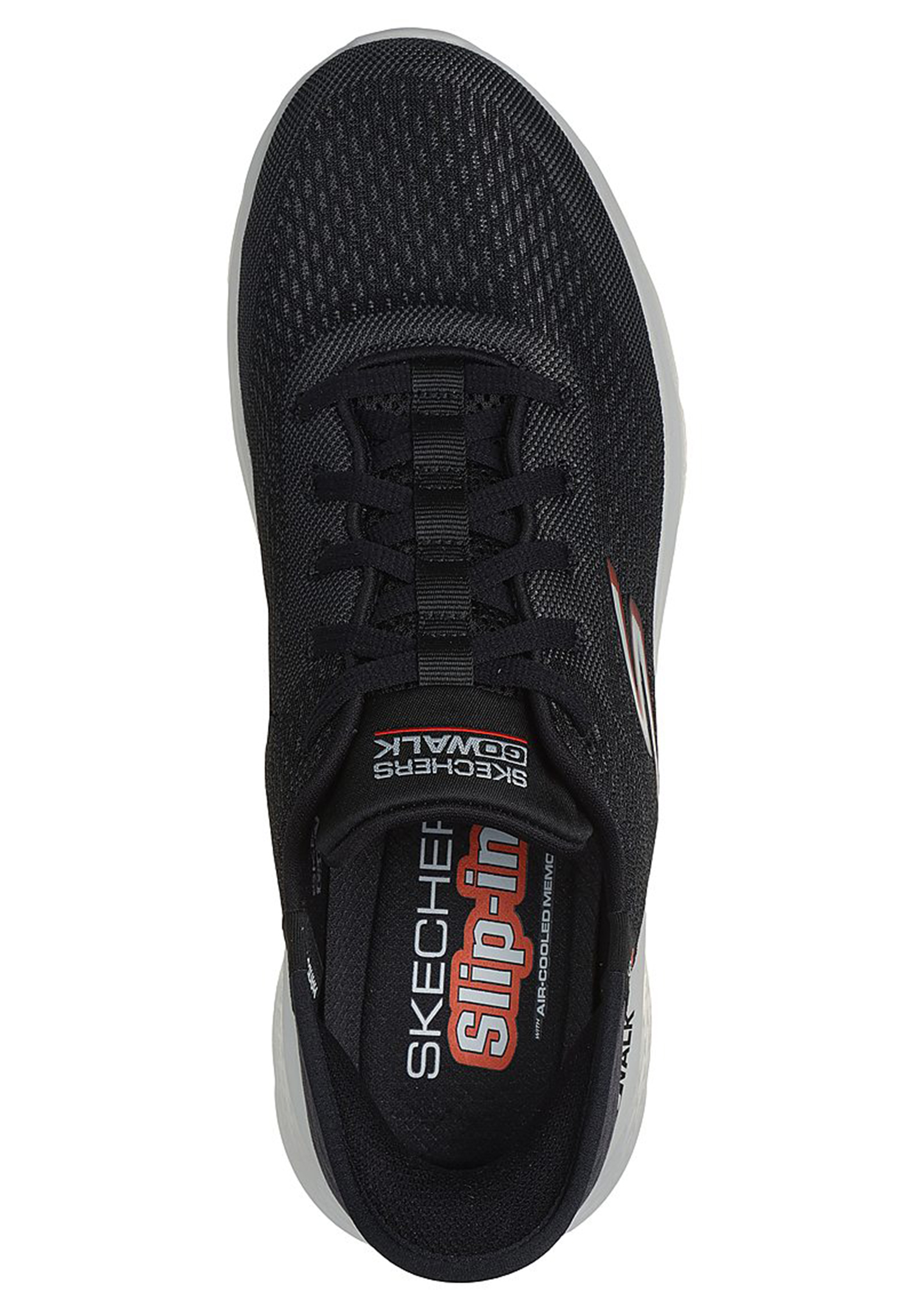 Skechers Herren GO WALK FLEX -New World Sneakers Slip In Vegan 216505 BKOR  