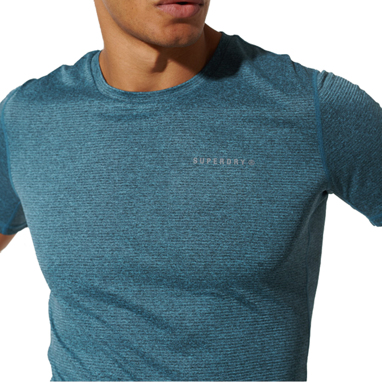 Superdry Herren Training Active Tee T-Shirt Short Sleeve Shirt MS310195A blau