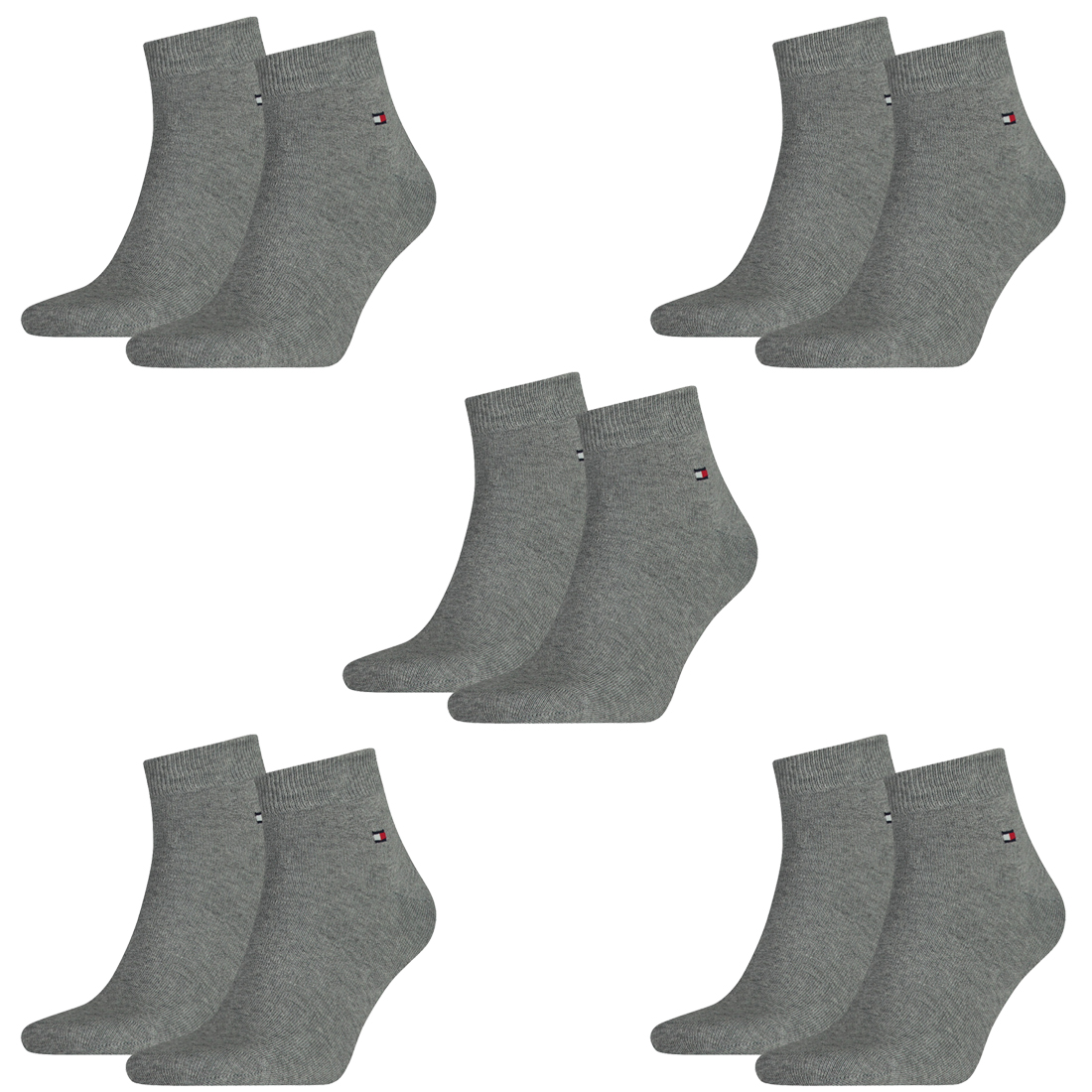10 Paar TOMMY HILFIGER Quarter Socken Gr. 39 - 46 Herren Business Sneaker Socken