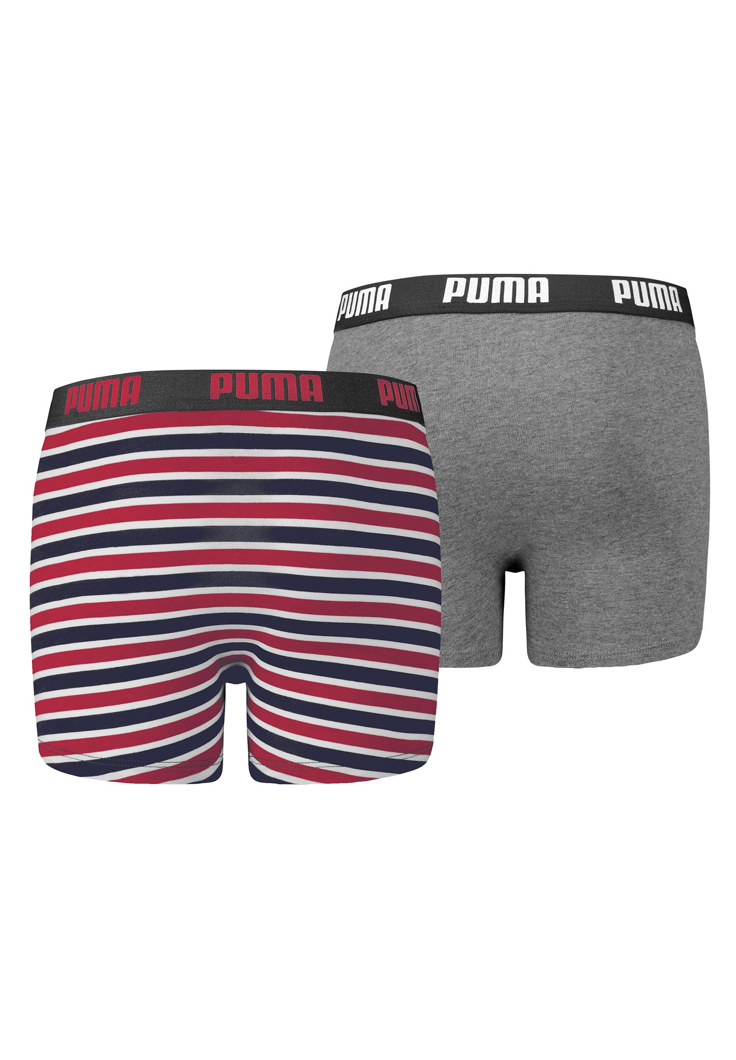 Puma Basic Boxer Printed Stripes Boxershorts Jungen Kinder Unterhose 2 er Pack 