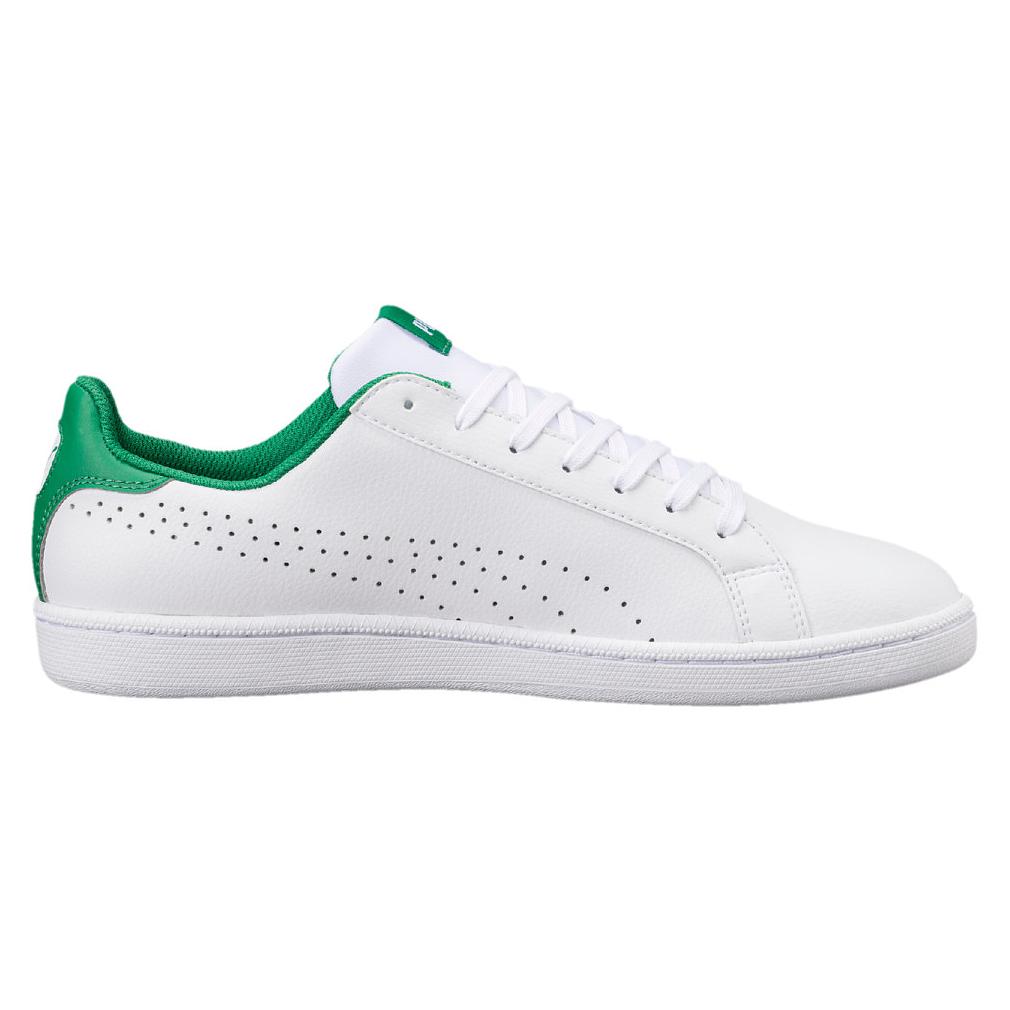 Puma Smash Perf Herren Sneaker Schuhe Leder 363722 03 White-Verdant Green 