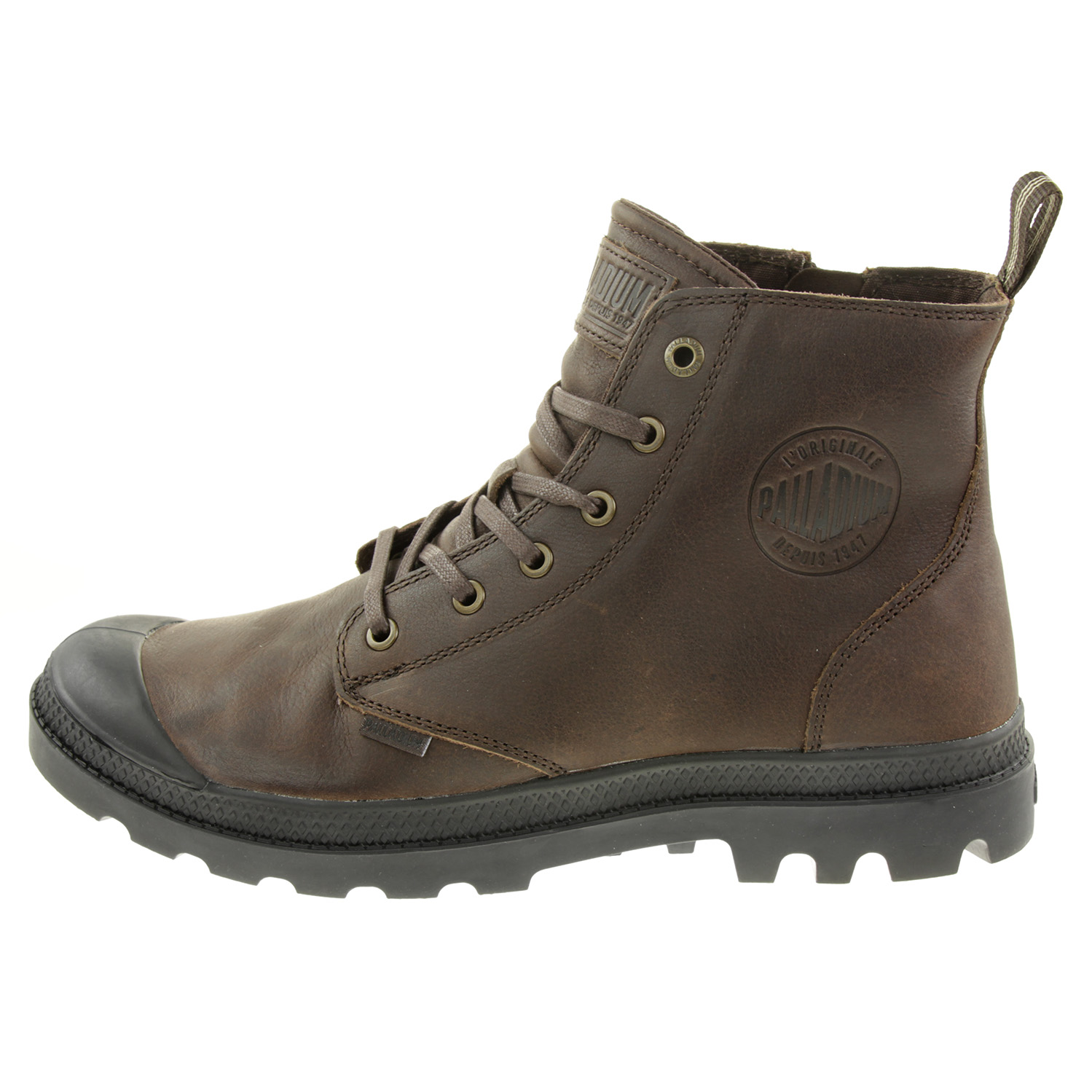 PALLADIUM Unisex Pampa Zip Leather ESS Boots Stiefelette 76888 Braun