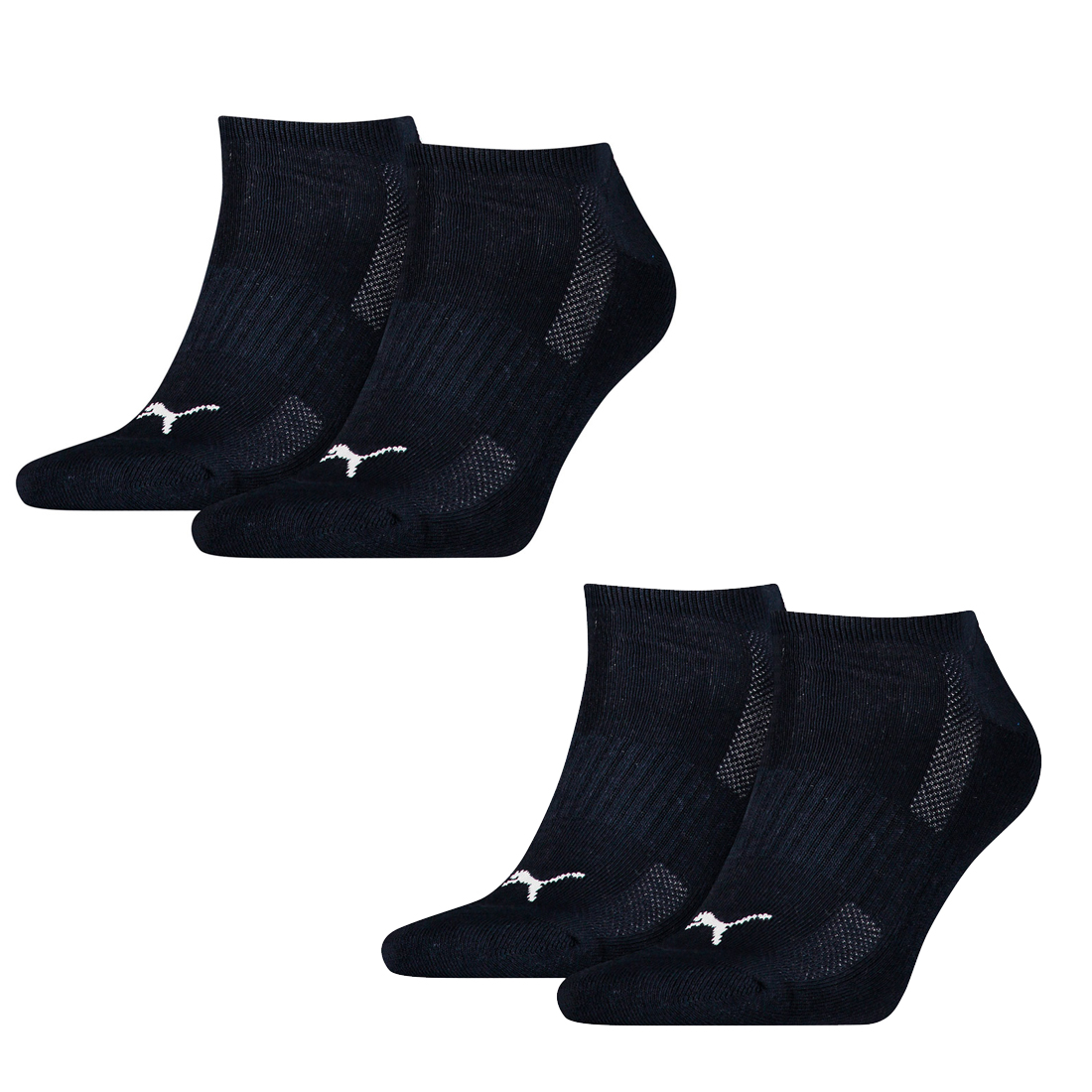 4 Paar Puma Sneaker Socken mit Frottee-Sohle Gr. 35 - 46 Unisex Cushioned Kurzsocken