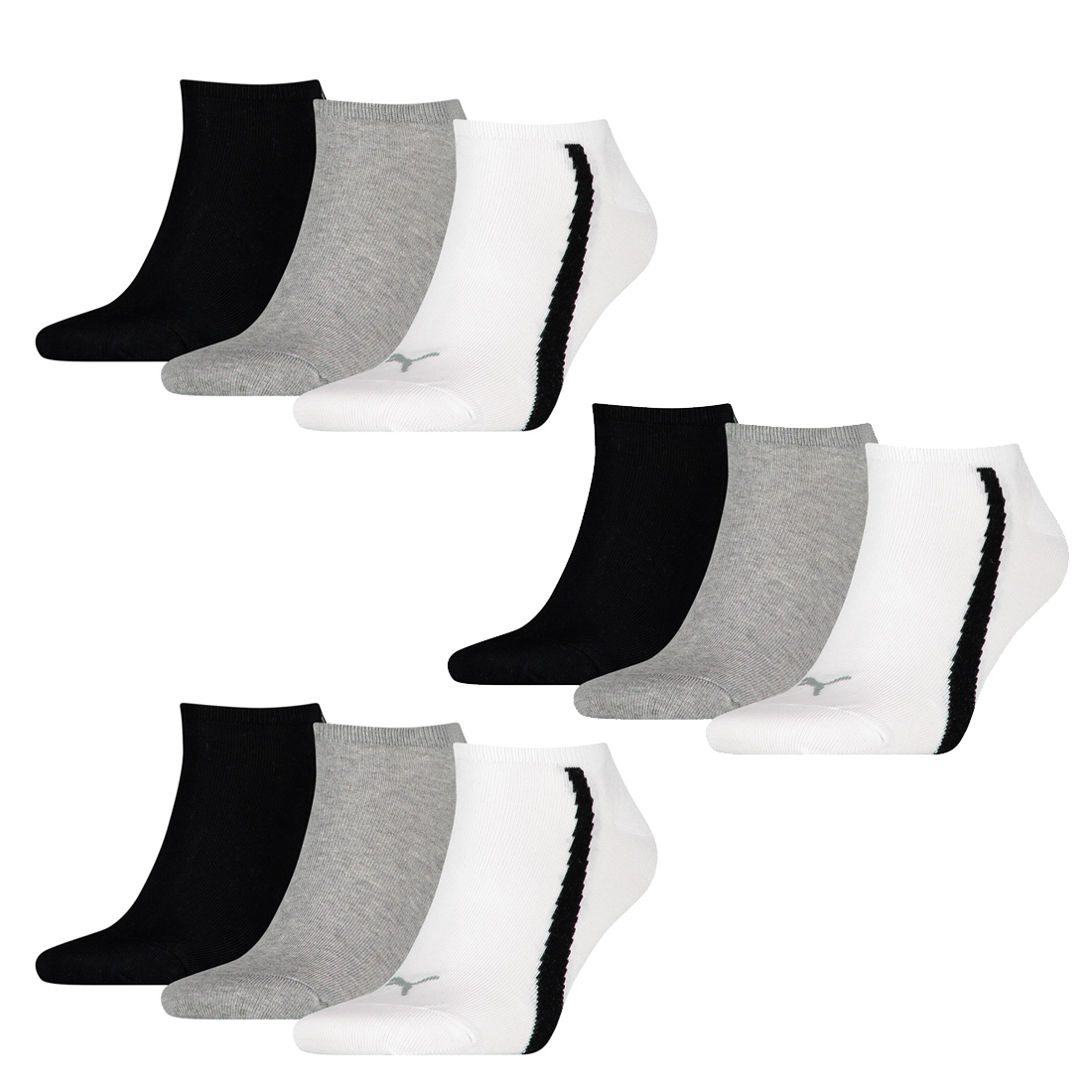 9 Paar Puma Lifestyle Sneaker Socken Gr. 35 - 46 Unisex Kurzsocke Füßlinge