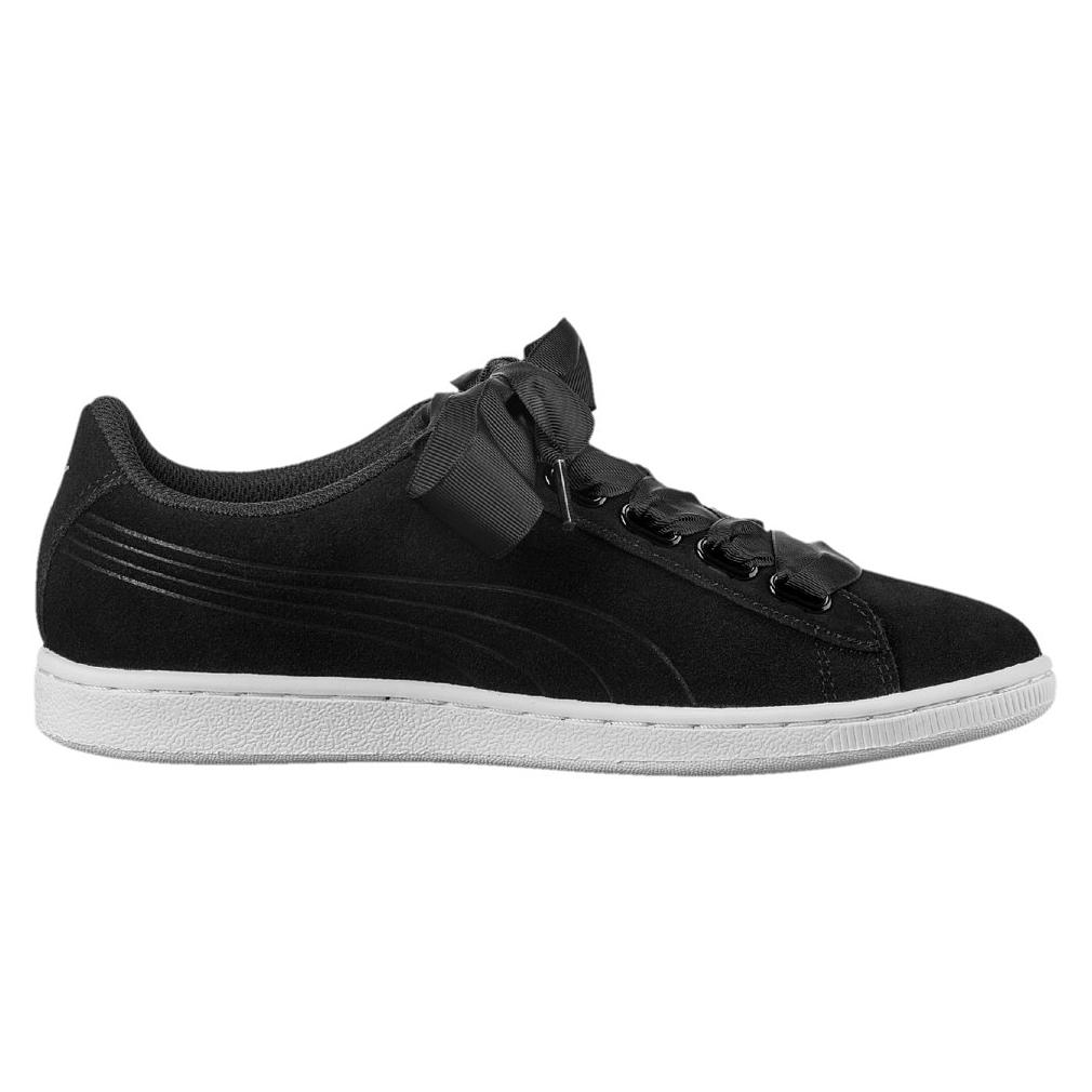Puma Vikky Ribbon leather Sneaker Damen Schuhe 364262 02 black