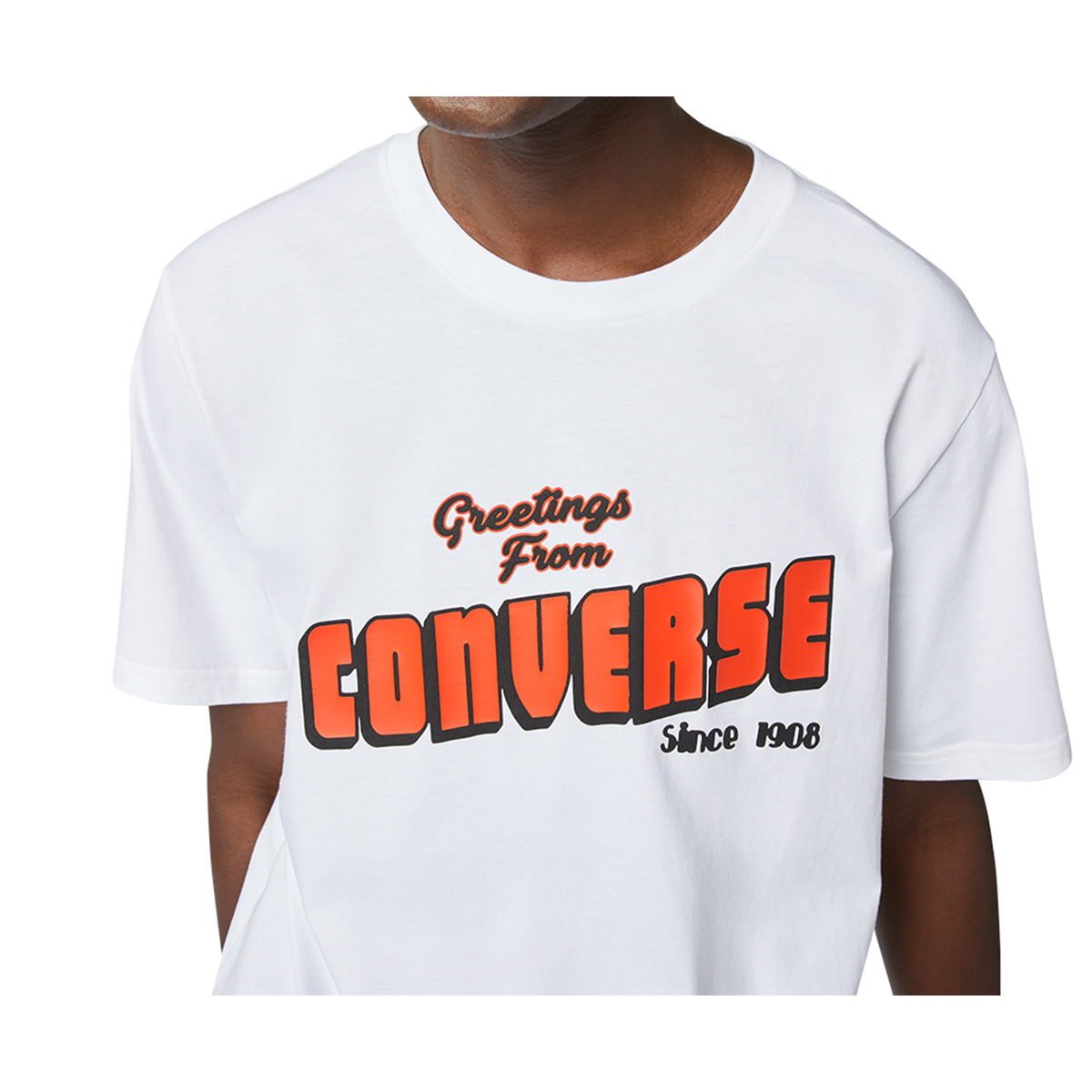 Converse Greetings SS TEE White T-Shirt Herren 10019604 weiss 