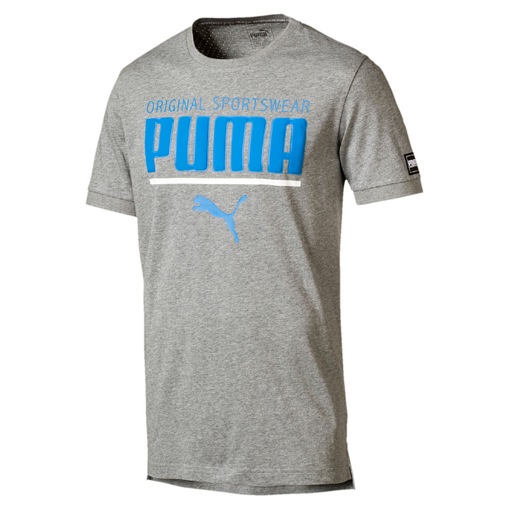 PUMA Style Athletic Tee Herren T-shirt Sportswear 850058 03 grau