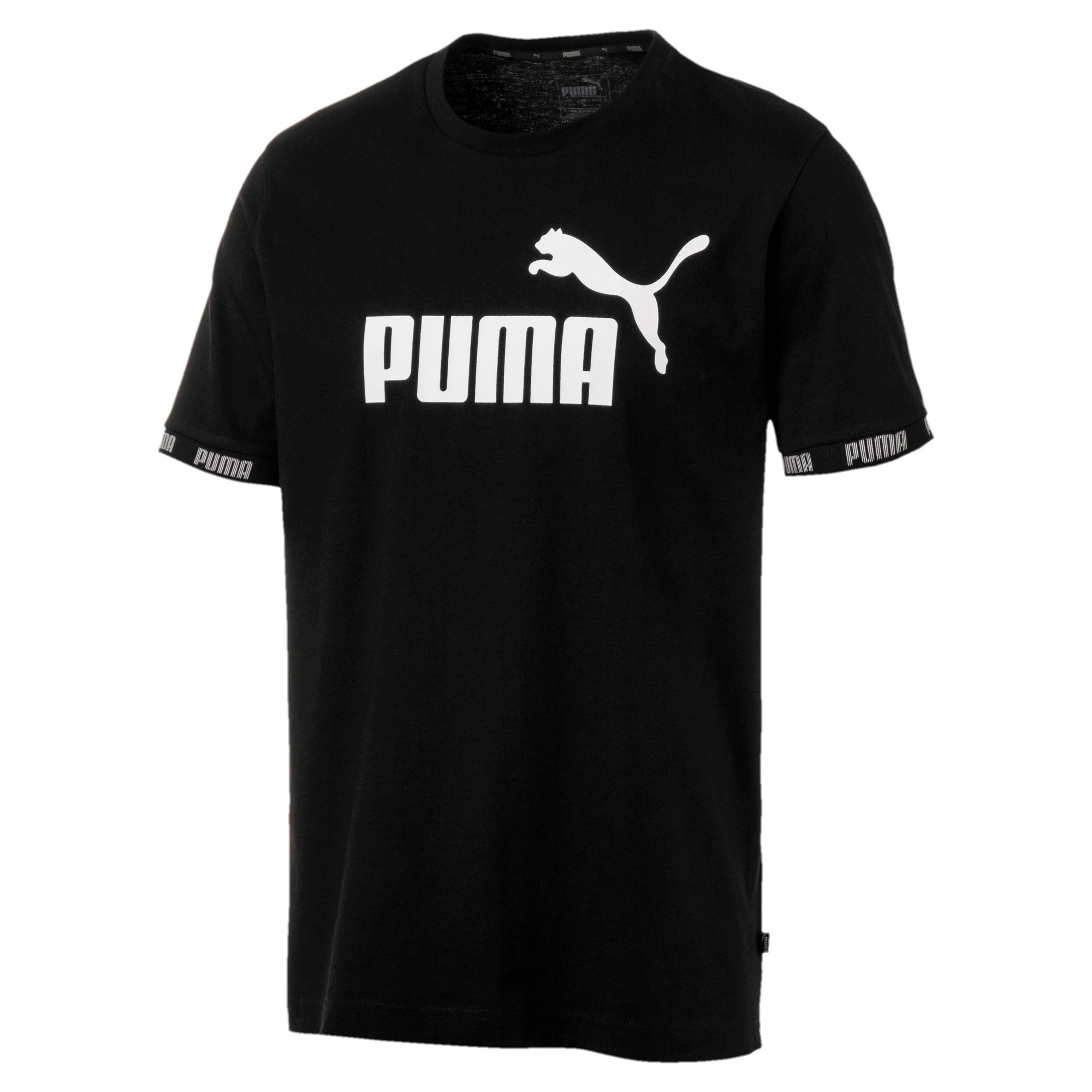 PUMA Herren Amplified Big Logo Tee T-Shirt schwarz 854242 01