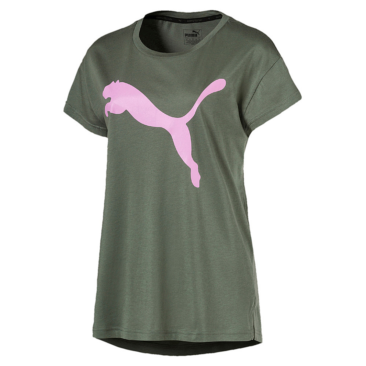 PUMA Damen Active Logo Tee DryCell T-Shirt grün 852006