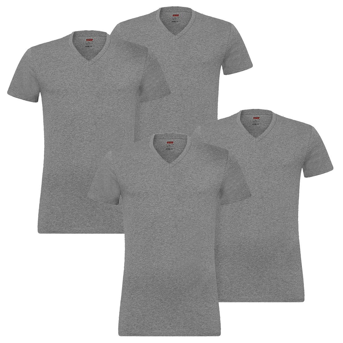 4 er Pack Levis V-Neck T-Shirt Men Herren Unterhemd V-Ausschnitt