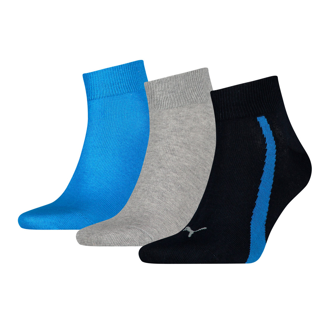 3 Paar Puma Lifestyle Quarter Socken Gr. 35 - 46 Unisex Sneaker Füßlinge