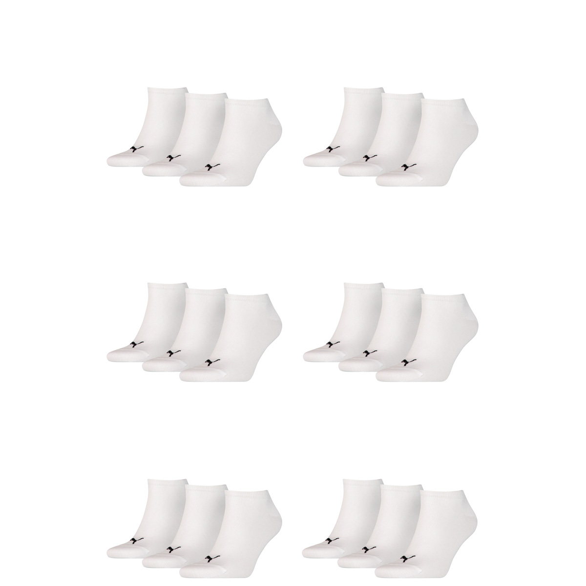 18 Paar Puma Sneaker Invisible Socken Gr. 35 - 49 Unisex für Damen Herren Füßlinge