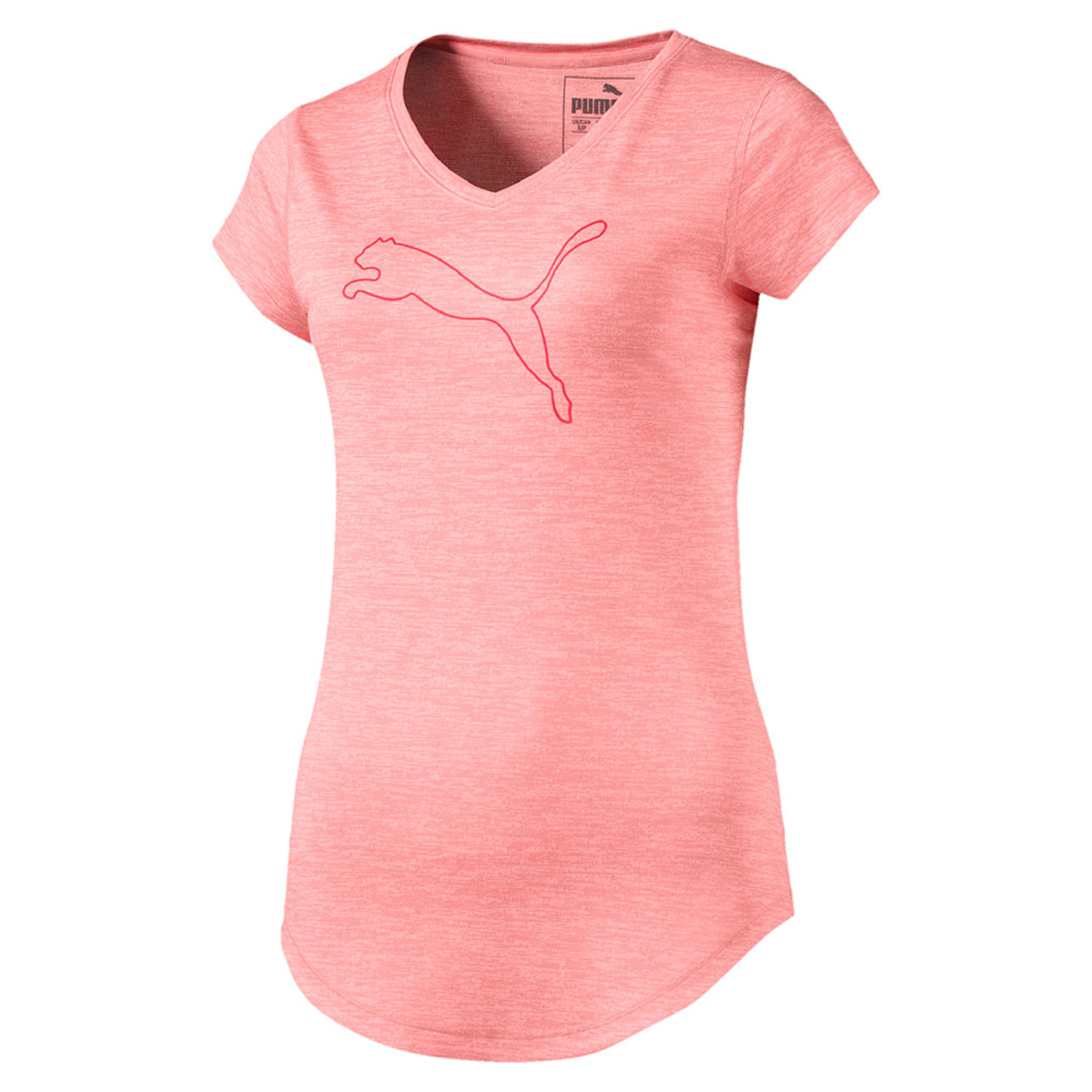 PUMA Damen Heather Cat Tee T-Shirt Trainingsshirt Laufshirt 516410 06 Soft Fluo Peach