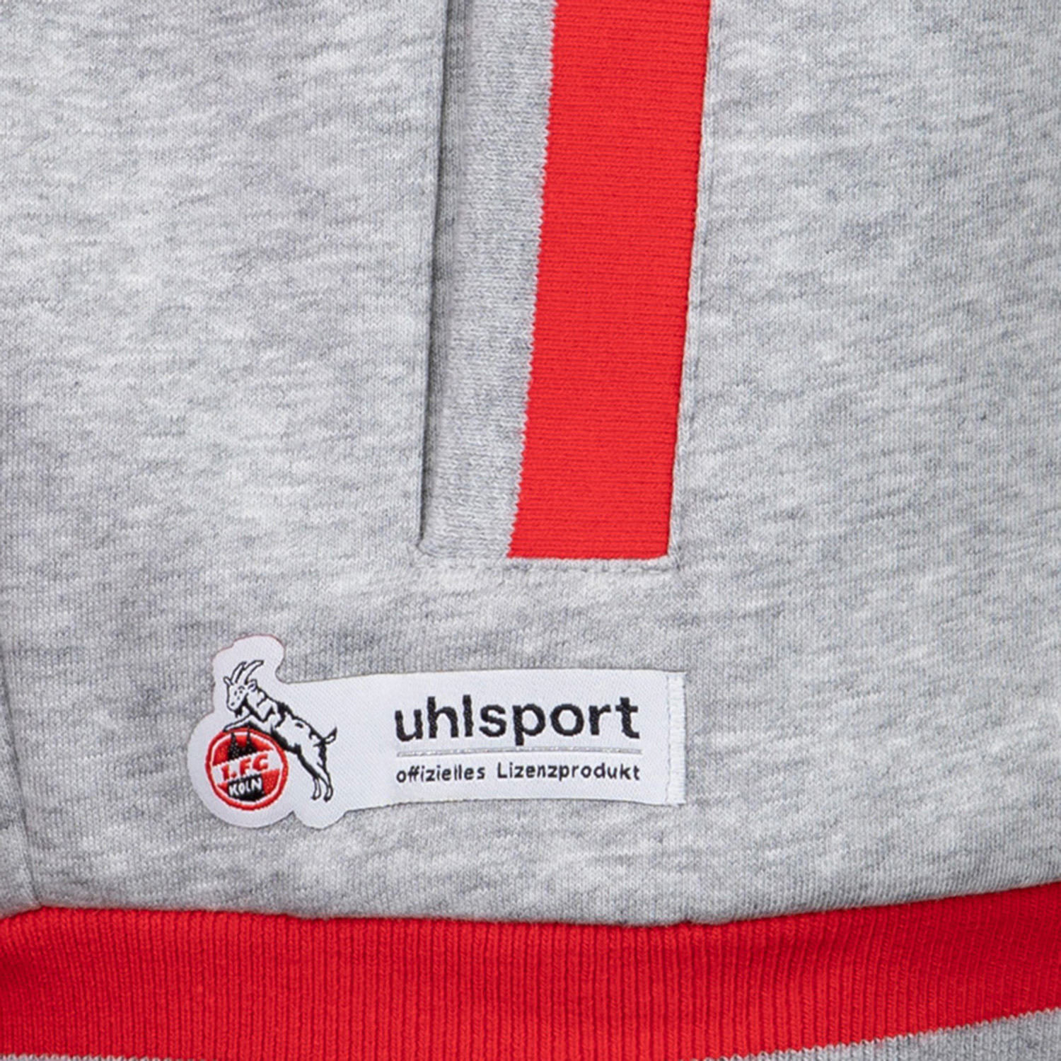 Uhlsport 1.FC Köln Sportswear Jacke Unisex Freizeitjacke Trainingsjacke Full Zip rot/grau