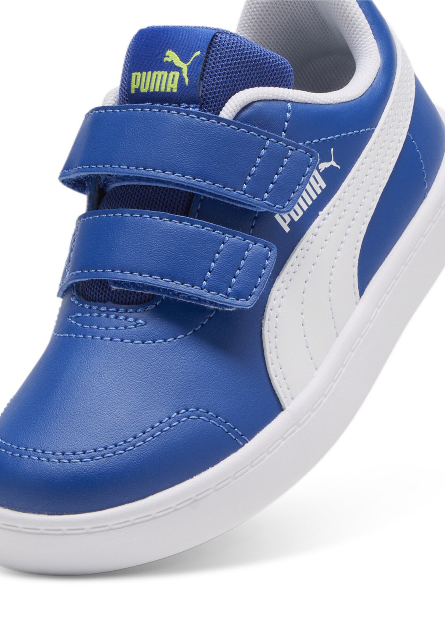 Puma Courtflex v2 V PS Kinder Unisex Sneaker Turnschuh 371543 33 blau/weiß